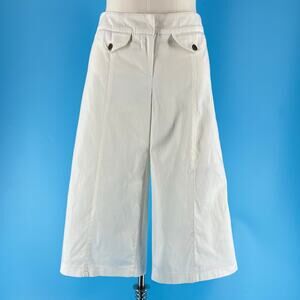 90s culottes ivory short wide leg pants 1990s vintage